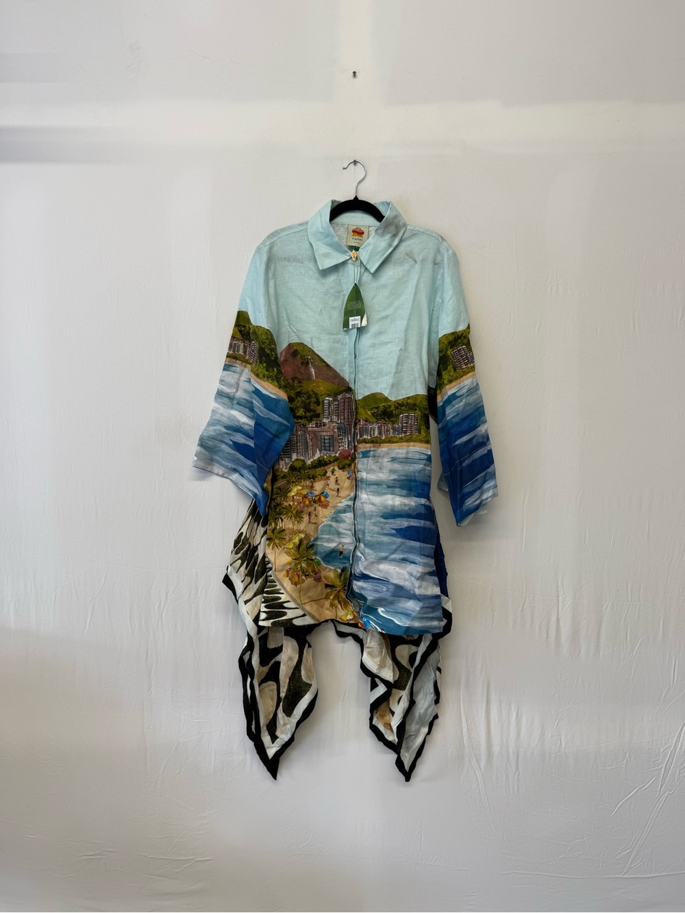 FARM RIO Women's Multicolor Copacabana Beach Long Sleeve Kimono Size L - Picture 4 of 15